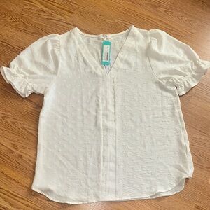 NWT Stitch Fix White Patterned Women's Top